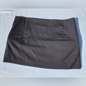 Acne Black Mini Skirt with zippered pockets, back zip closure